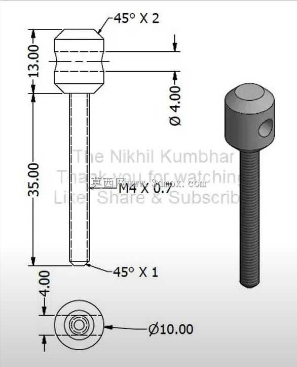 三维CAD基本练习/V块夹/Abrazadera de Bloque V/Autodesk Inventor Pro