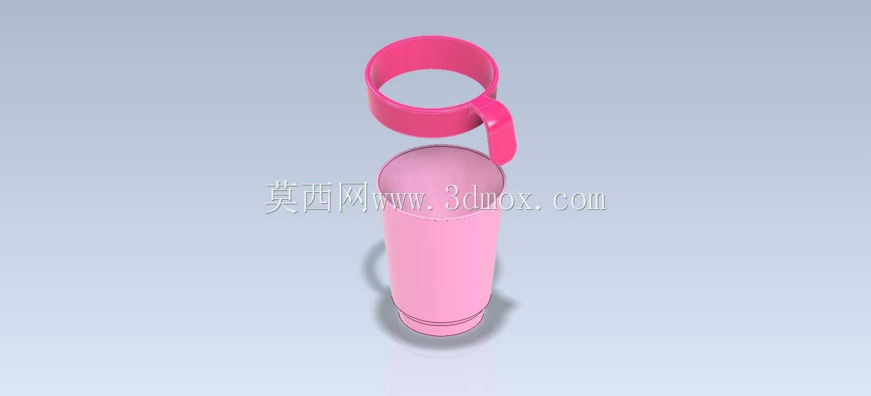 Studycadcam三维CAD练习663/带可拆卸把手的杯子/Vaso con Asa Desmontable/Autodesk Inventor Pro