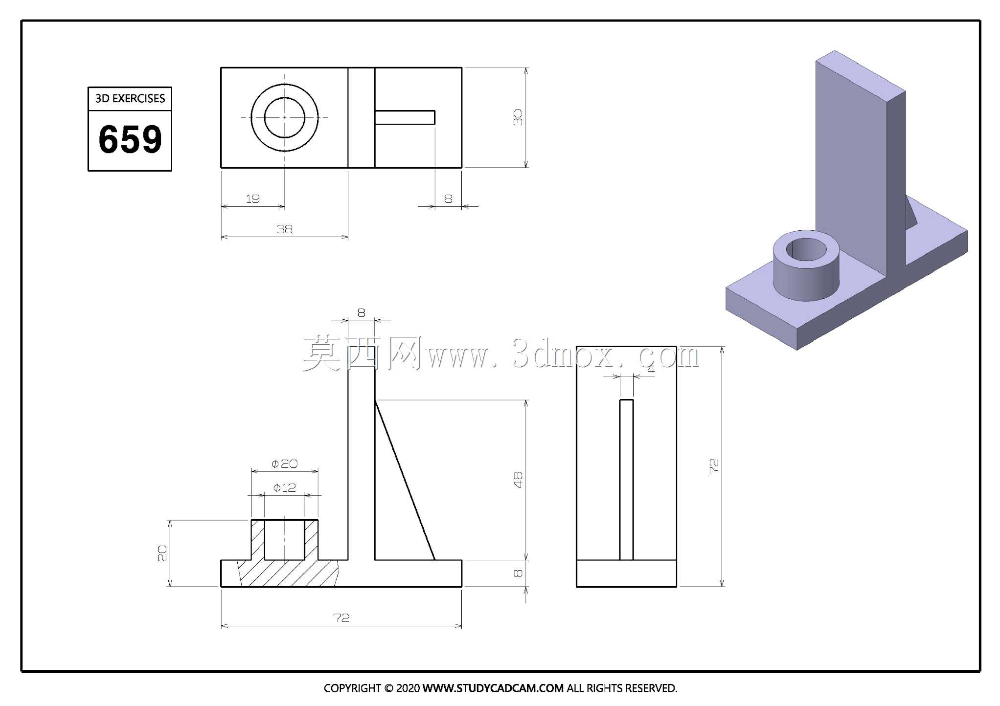 Studycadcam三维CAD练习659/Autodesk Inventor Pro