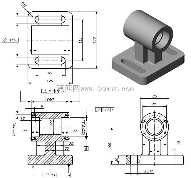 三维CAD基本练习/Autodesk Inventor Pro