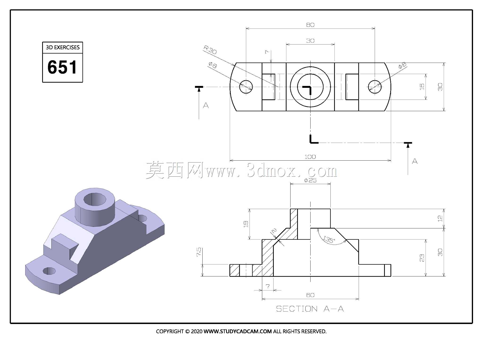 Studycadcam三维CAD练习651/Autodesk Inventor Pro