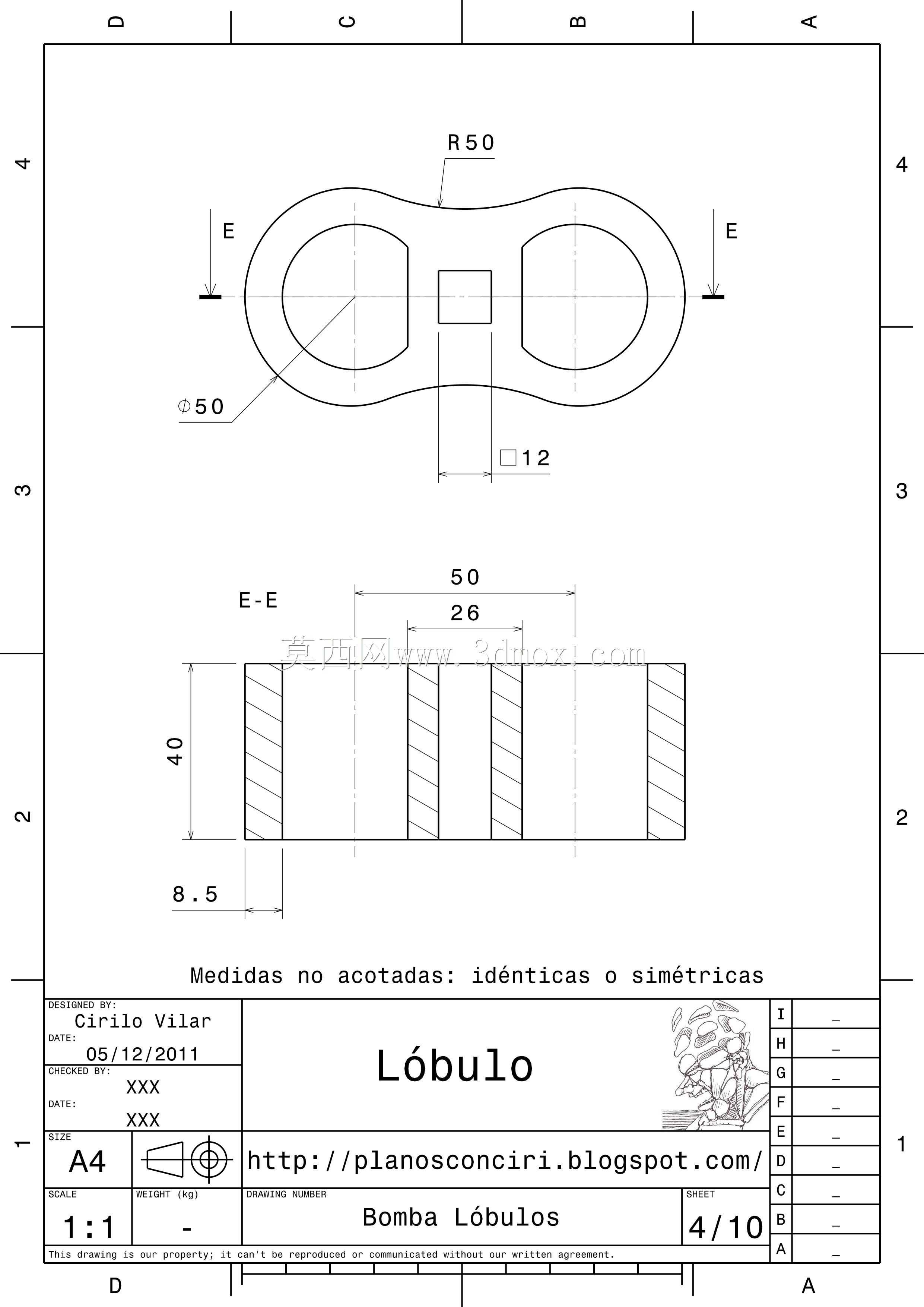 三维CAD基础练习/Lobe Pump/Bomba de Lóbulos/Autodesk Inventor Pro