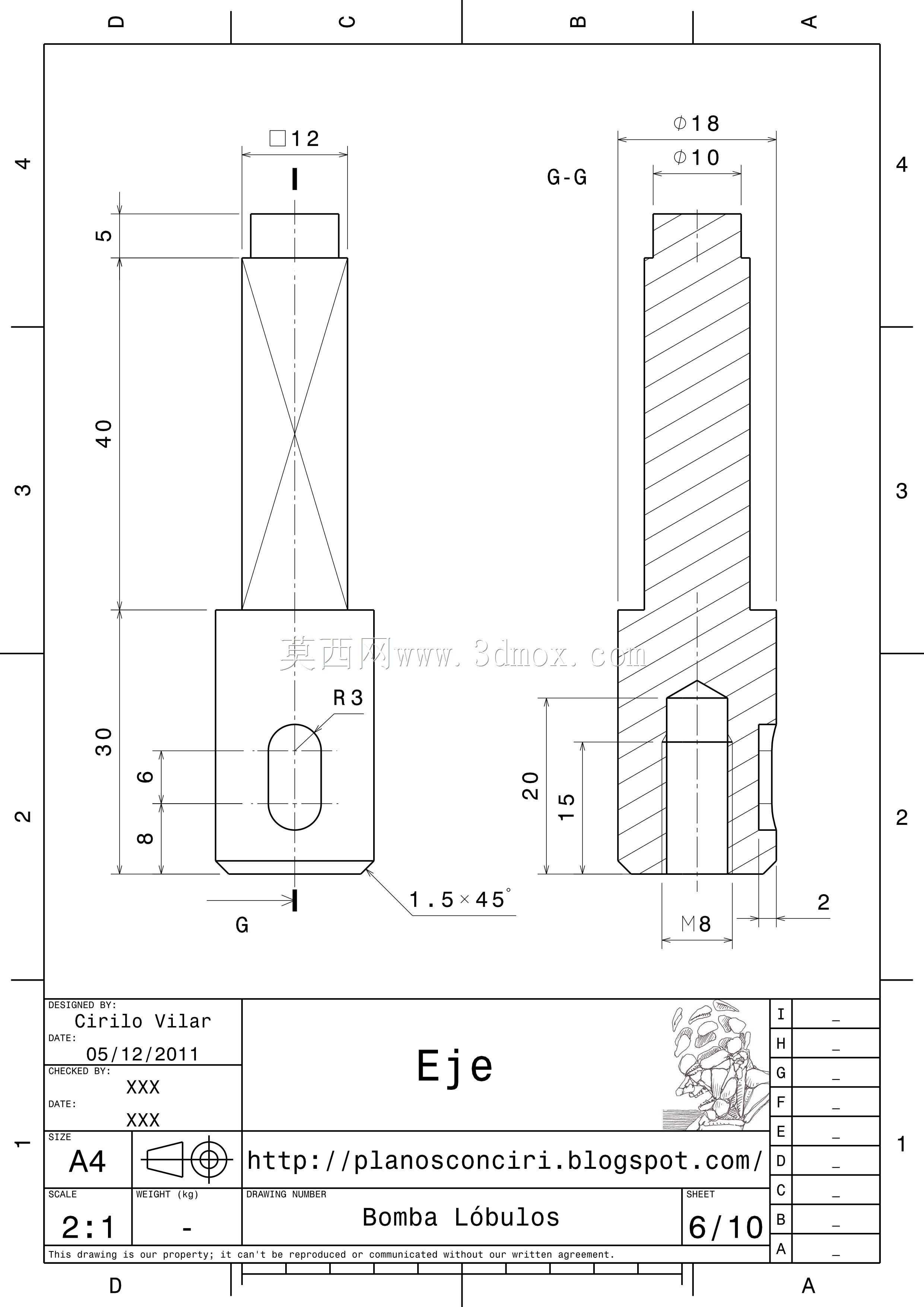 三维CAD基础练习/Lobe Pump/Bomba de Lóbulos/Autodesk Inventor Pro