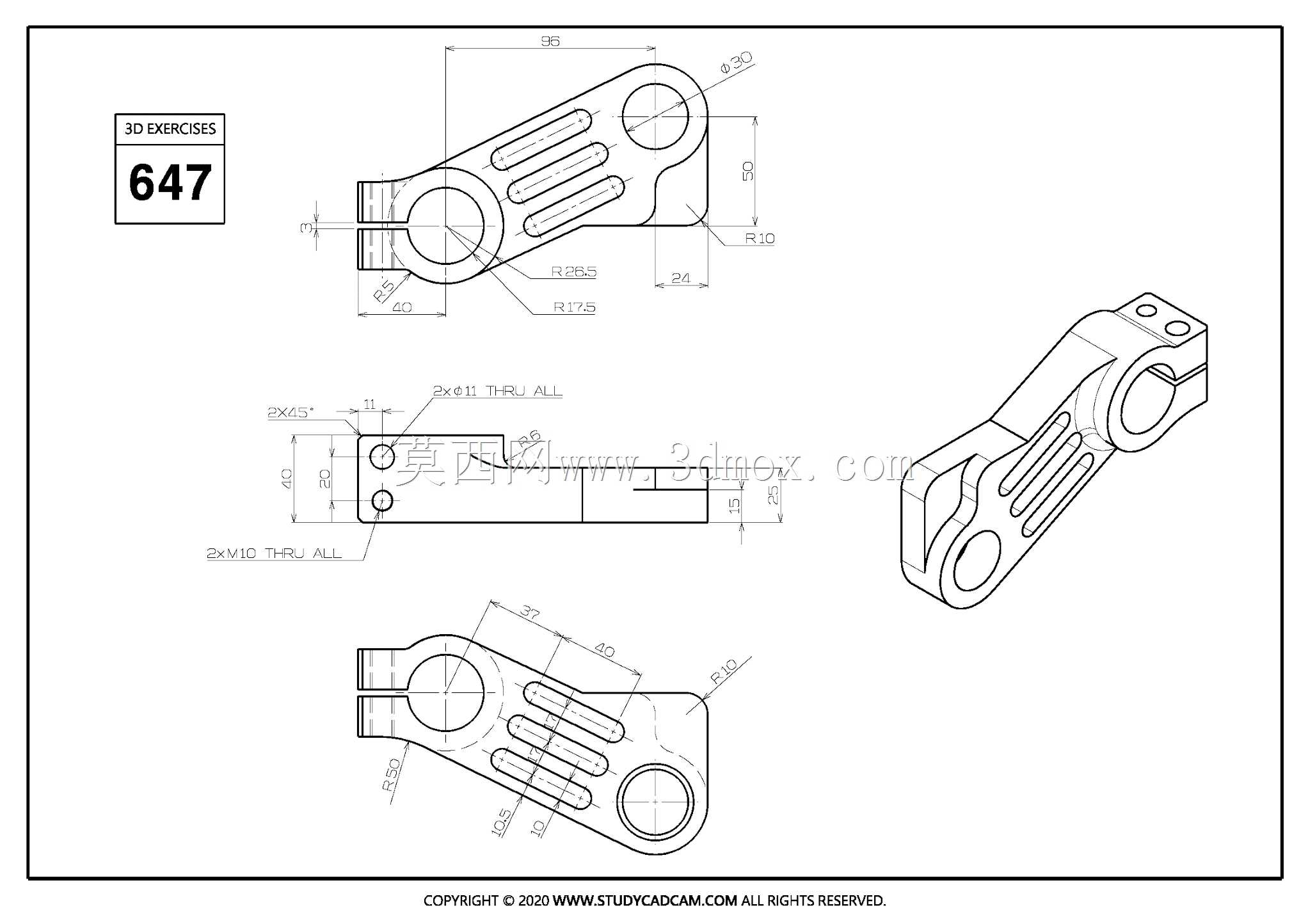 Studycadcam三维CAD练习647/Autodesk Inventor Pro