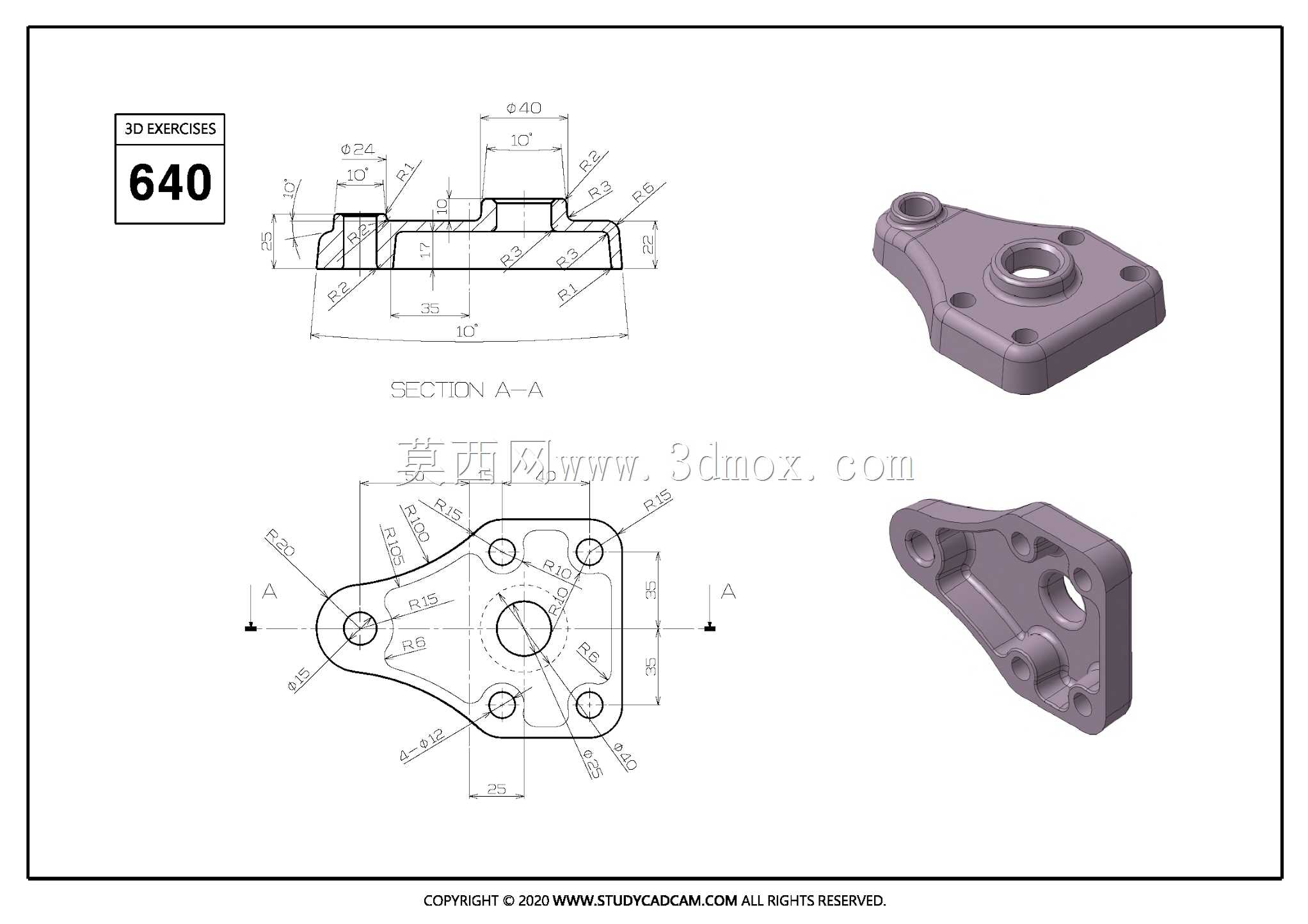 Studycadcam三维CAD练习640/Autodesk Inventor Pro