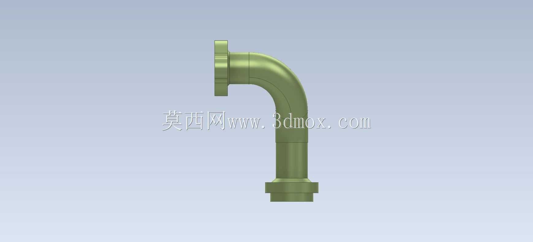 Studycadcam三维CAD练习639/带法兰的双歧管/Colector Doble con Brida/Autodesk Inventor Pro