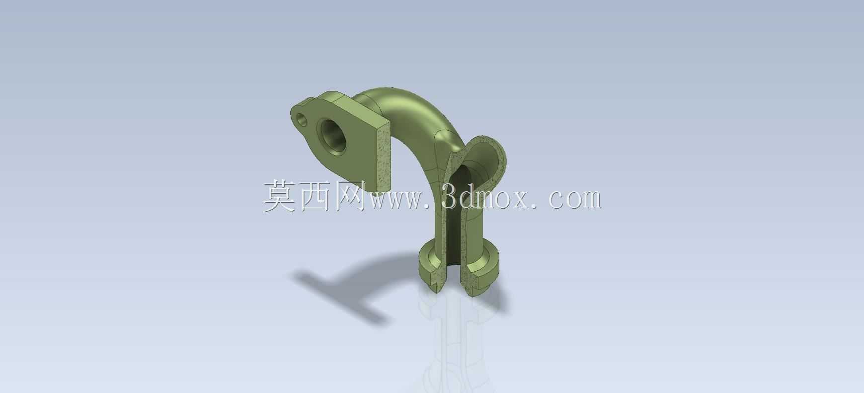 Studycadcam三维CAD练习639/带法兰的双歧管/Colector Doble con Brida/Autodesk Inventor Pro