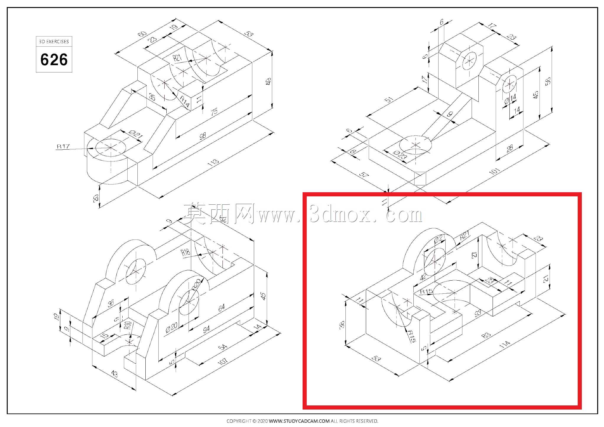 Studycadcam��άCAD��ϰ626 D/Autodesk Inventor Pro