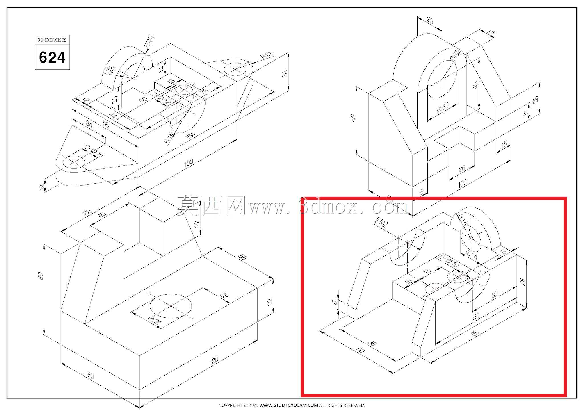 Studycadcam��άCAD��ϰ624 D/Autodesk Inventor Pro