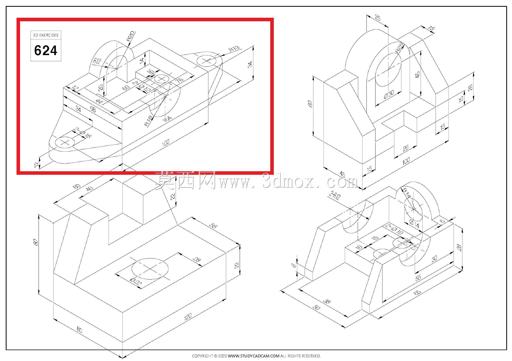 Studycadcam��άCAD��ϰ624A/Autodesk Inventor Pro