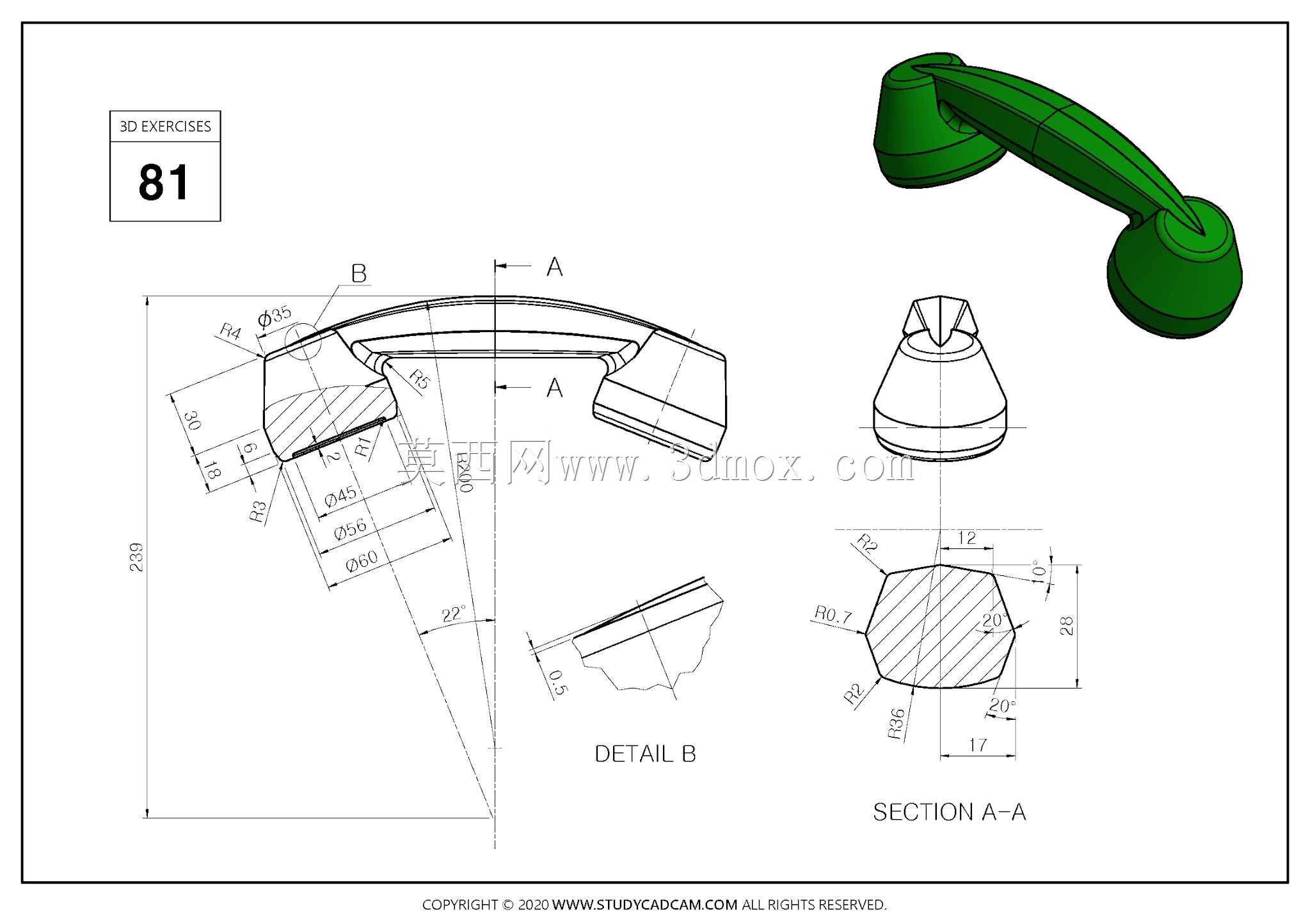 Studycadcam��άCAD��ϰ81/�绰������/�绰��/Autodesk Inventor Pro