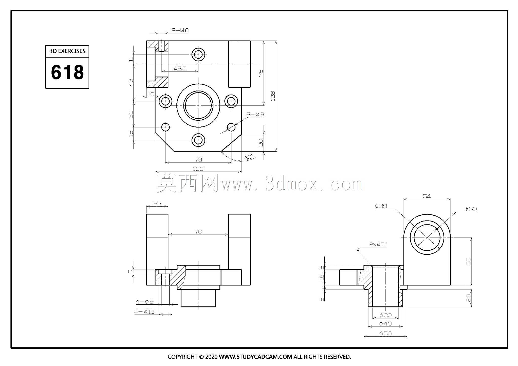 Studycadcam��άCAD��ϰ618/Autodesk Inventor Pro