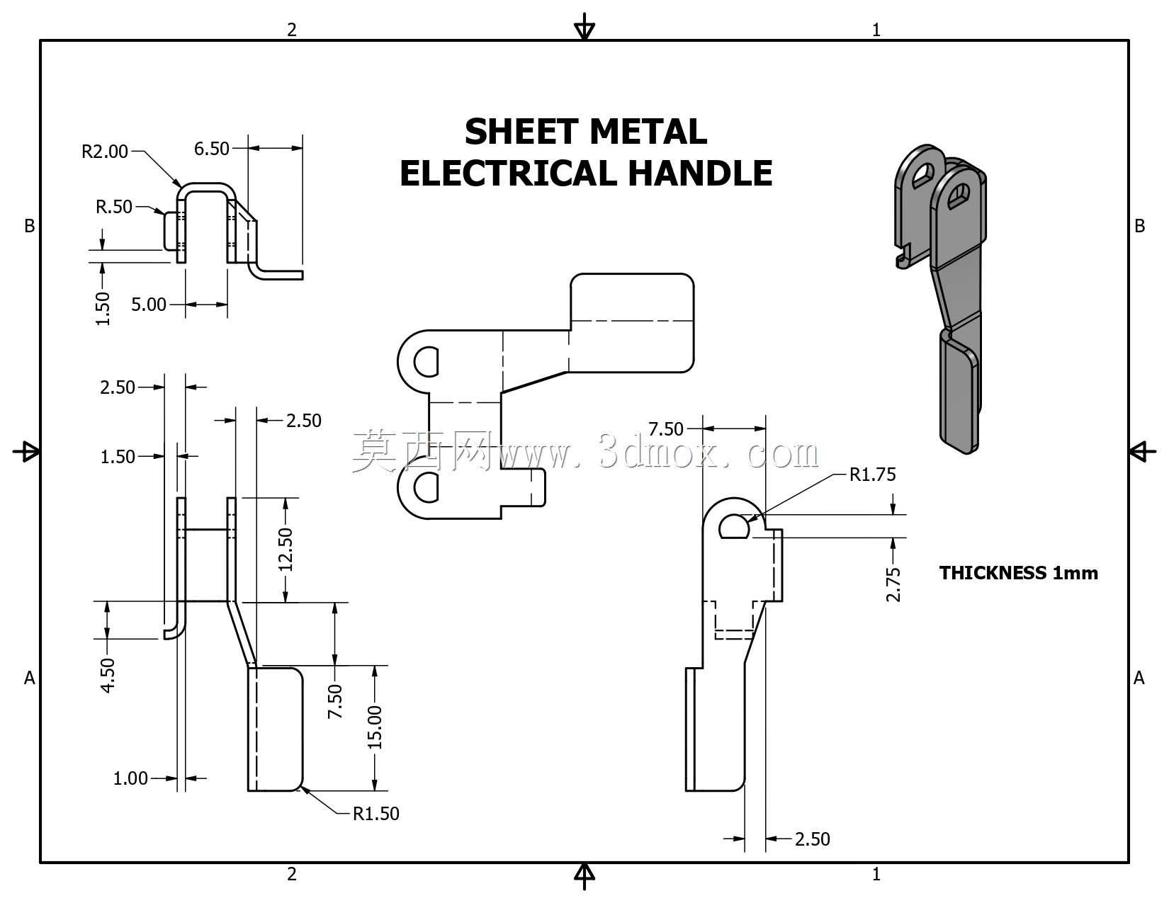 钣金练习48/电动手柄/Mongo Electrico/Practica chapa metálica 48/Autodesk Inventor Pro 14_47/Autodesk Inventor专业