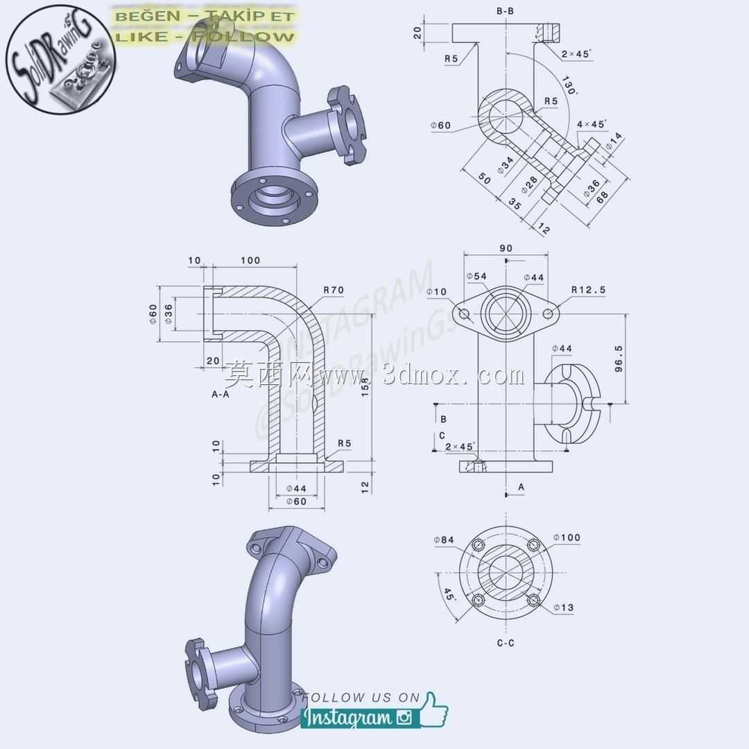 三维CAD基本练习/Pipe/Tubería/Autodesk Inventor Pro