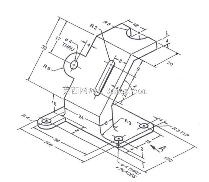 三维CAD基本练习/开槽导轨/Guía Ranurada/Autodesk Inventor Pro