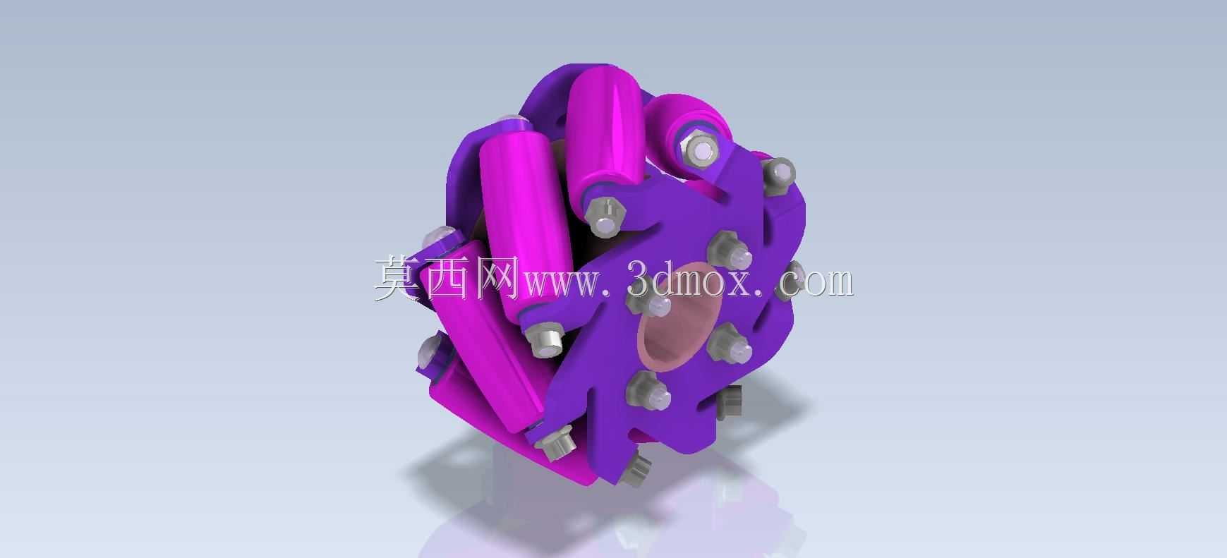 3D CAD������ϰ/Mecanum Wheel/Rueda Mec��nica/Autodesk Inventor Pro