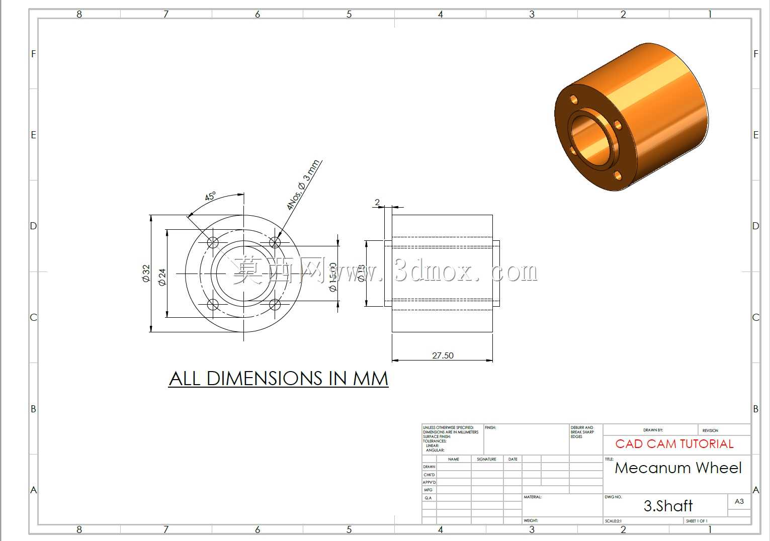 3D CAD������ϰ/Mecanum Wheel/Rueda Mec��nica/Autodesk Inventor Pro