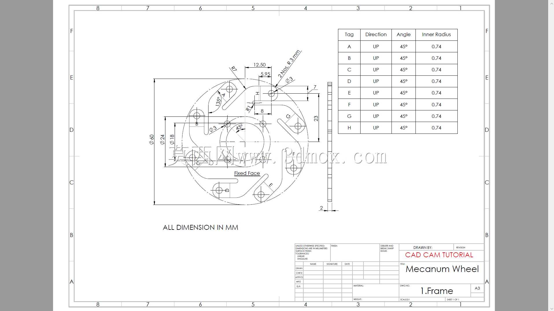 3D CAD������ϰ/Mecanum Wheel/Rueda Mec��nica/Autodesk Inventor Pro