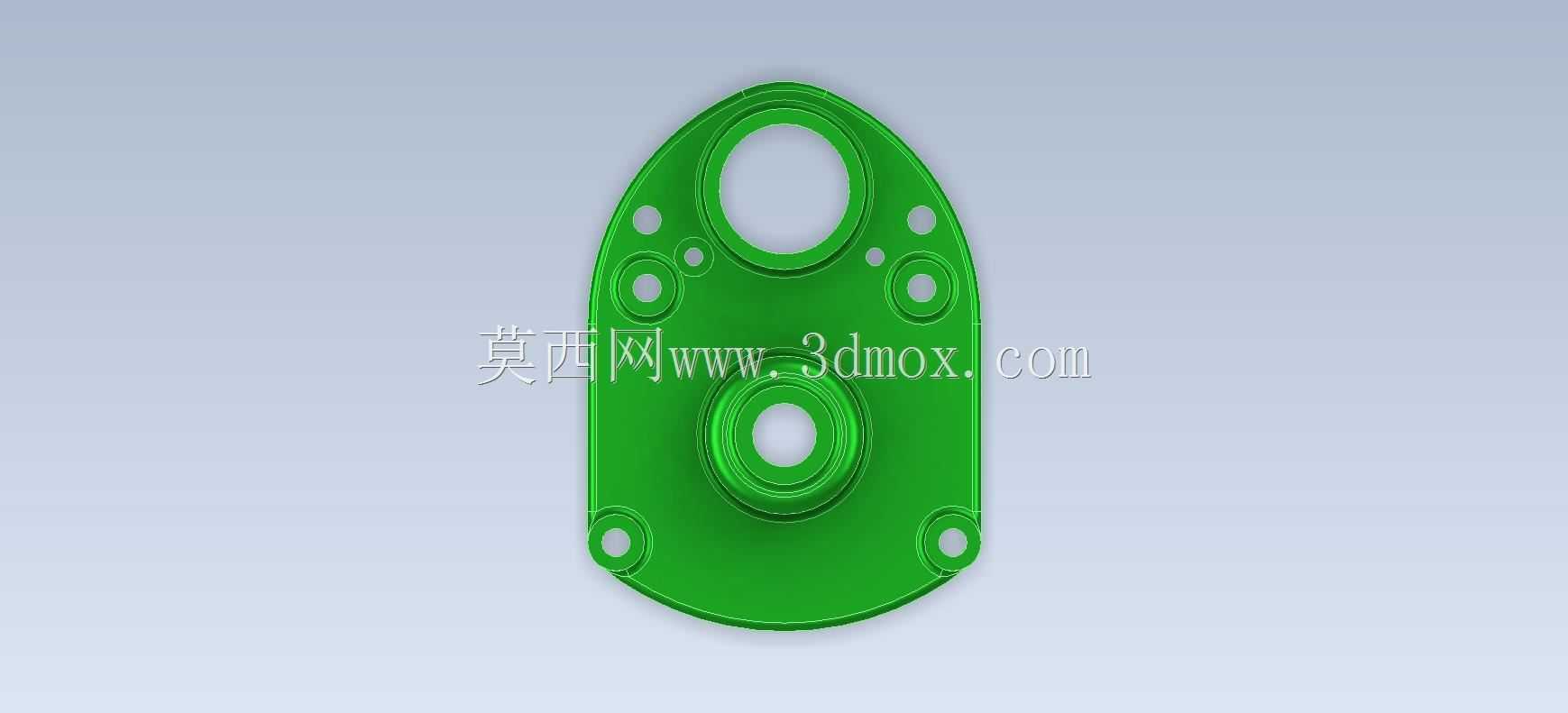 Studycadcam三维CAD练习581/齿轮箱盖/Cubierta Caja de Cambios/Autodesk Inventor Pro