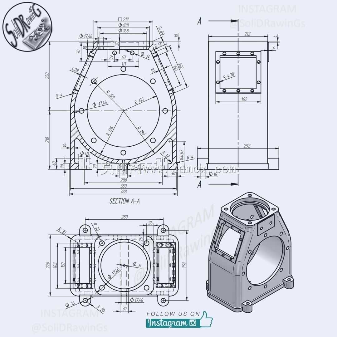 3D CAD基础练习/空气压缩机机身/空气压缩机Cuerpo de Compresor de Aire/Autodesk Inventor Pro