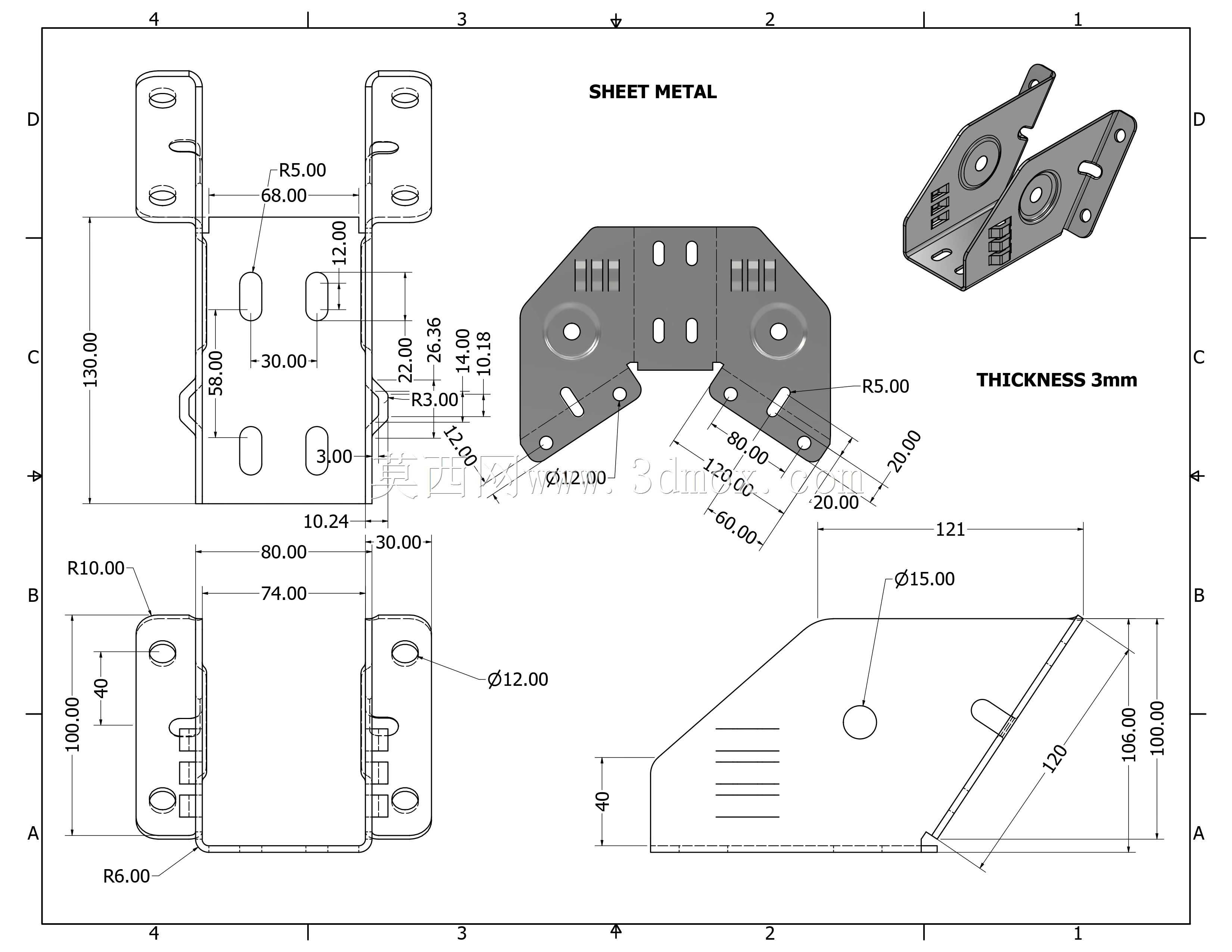钣金练习40/Practica chapa metálica 40/Autodesk Inventor Pro