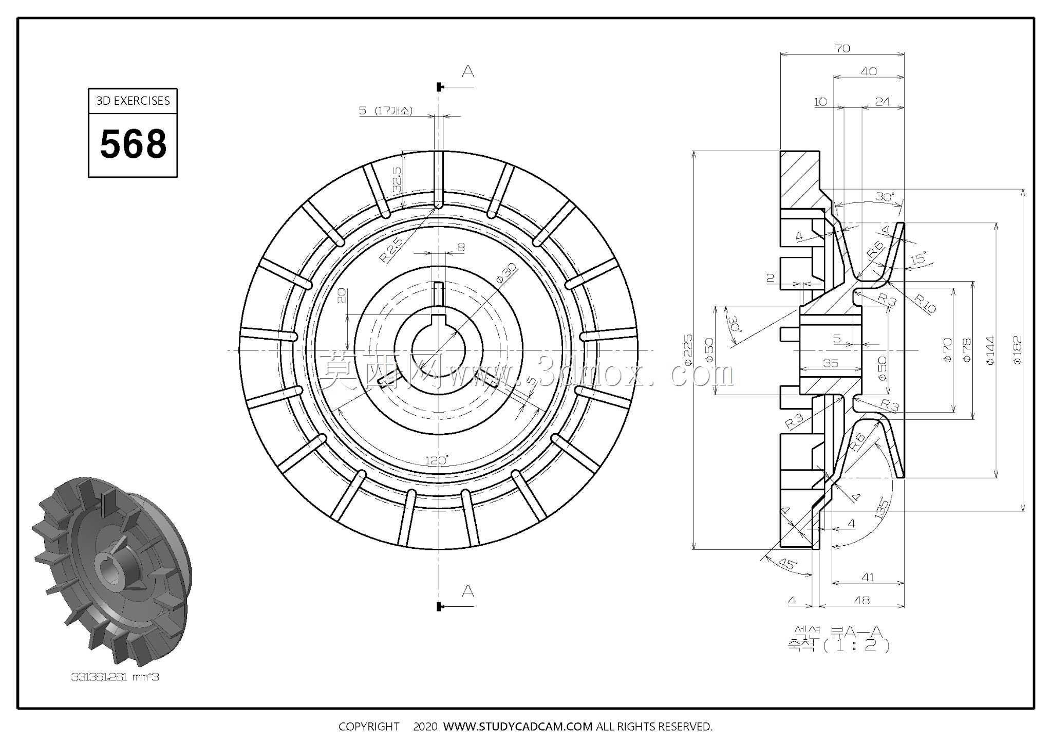 Studycadcam三维CAD练习568/Autodesk Inventor Pro