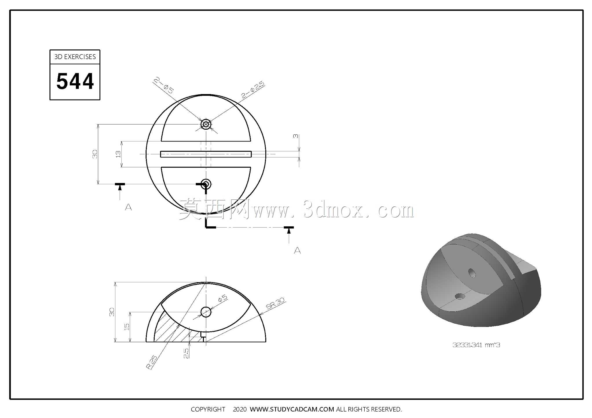 Studycadcam三维CAD练习544/Autodesk Inventor Pro