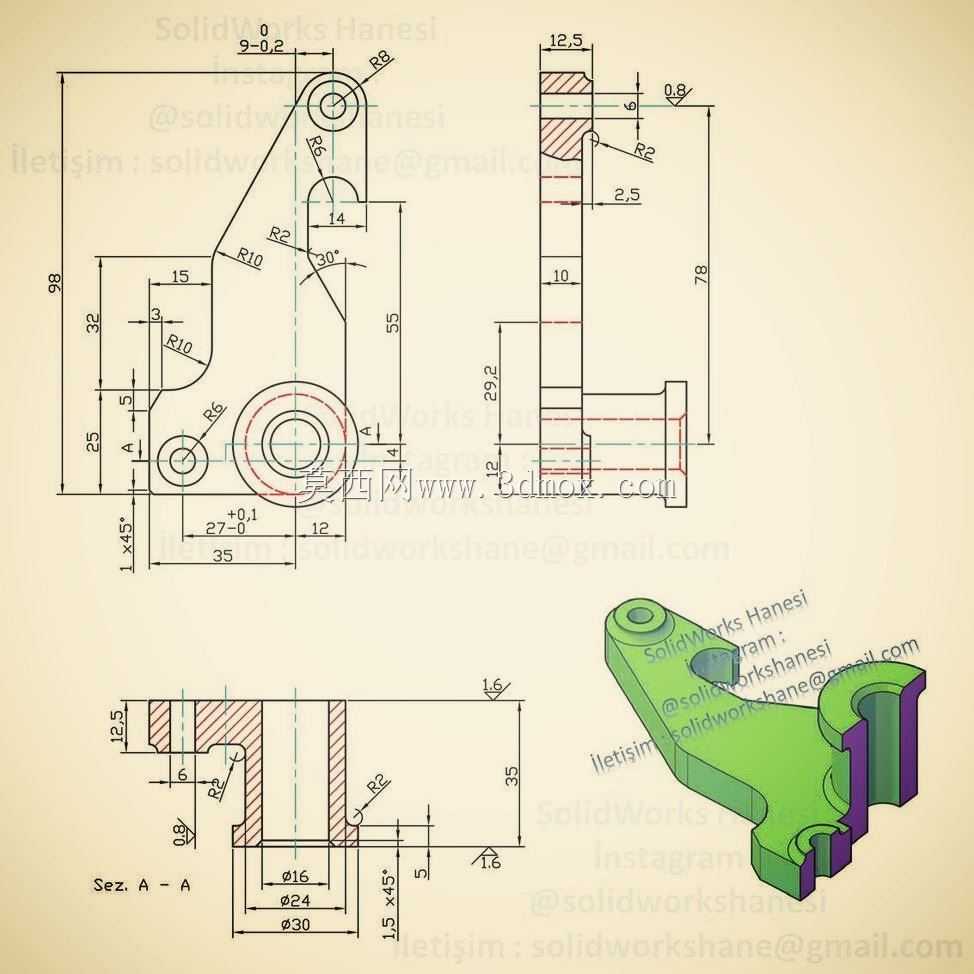 三维CAD基本练习/Autodesk Inventor Pro