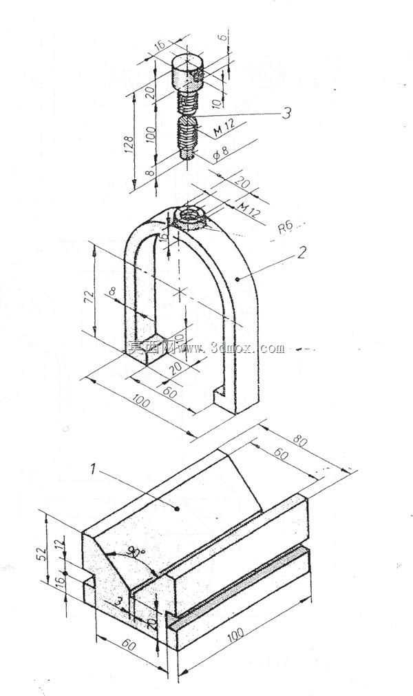 ��άCAD������ϰ/V���/abrazadera de bloque V/Autodesk Inventor Pro