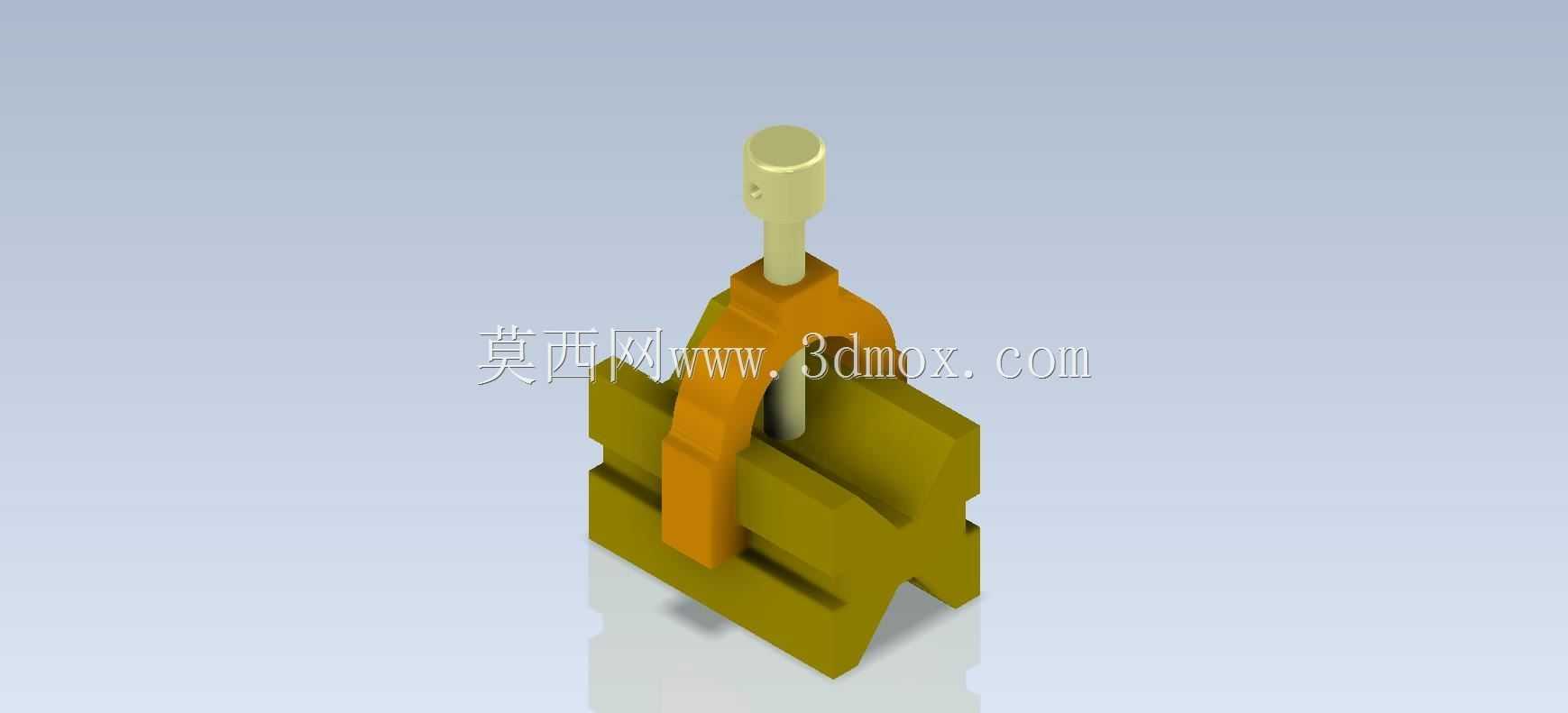 Studycadcam三维CAD练习530/V块夹/abrazadera de bloque V/Autodesk Inventor Pro