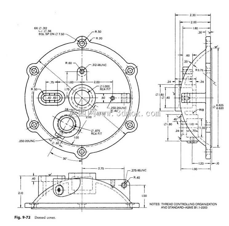 Studycadcam三维CAD练习527/圆顶罩/cuberta abovedada/Autodesk Inventor Pro