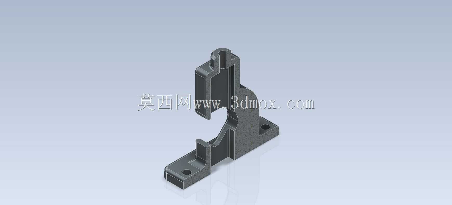 Studycadcam三维CAD练习521/管钳(虎钳)底座/Autodesk Inventor Pro