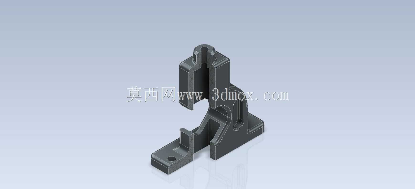 Studycadcam三维CAD练习521/管钳(虎钳)底座/Autodesk Inventor Pro