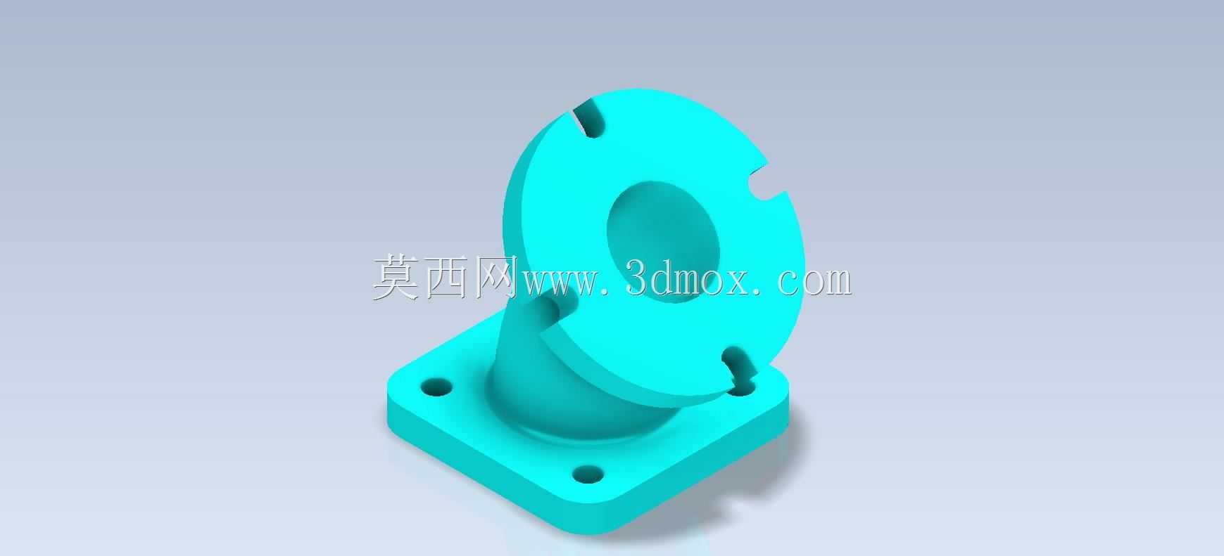 Studycadcam三维CAD练习517 A/43°法兰弯头/Autodesk Inventor Pro