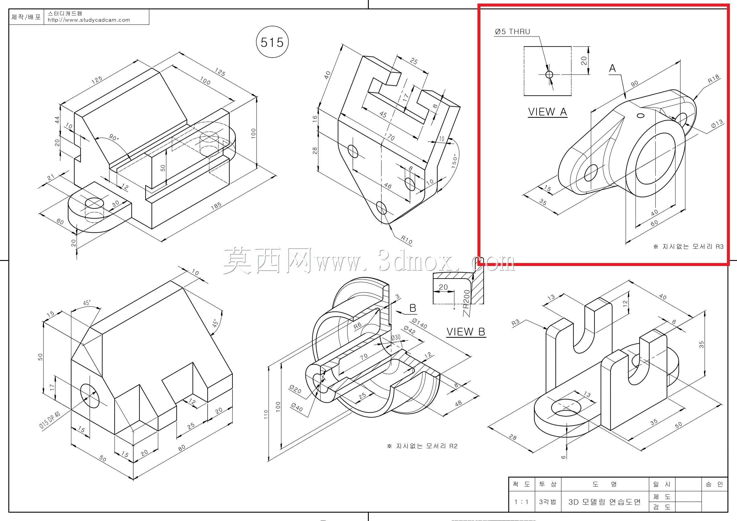 Studycadcam三维CAD练习515 C/轴承/Chuminia/Autodesk Inventor Pro