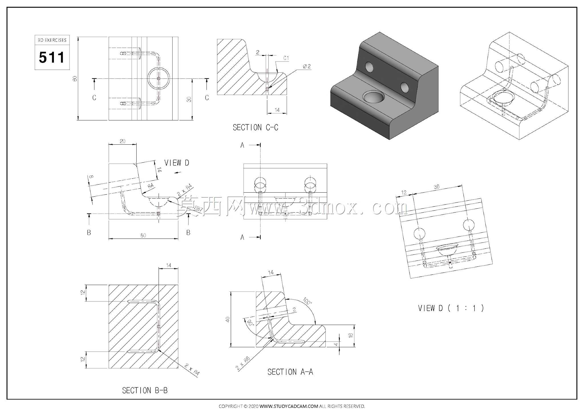 Studycadcam三维CAD练习511/Autodesk Inventor Pro