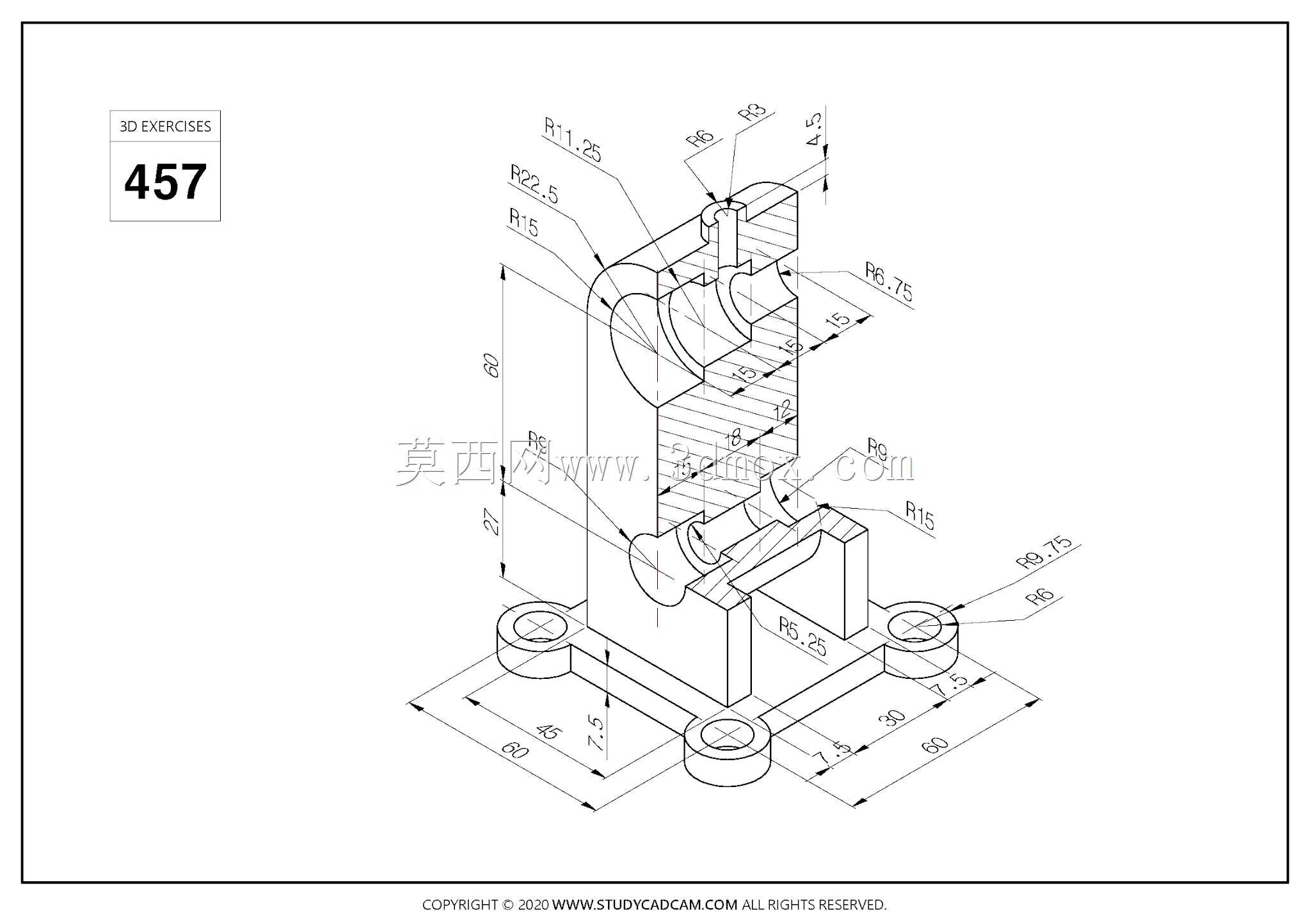 Studycadcam三维CAD练习457/Autodesk Inventor Pro