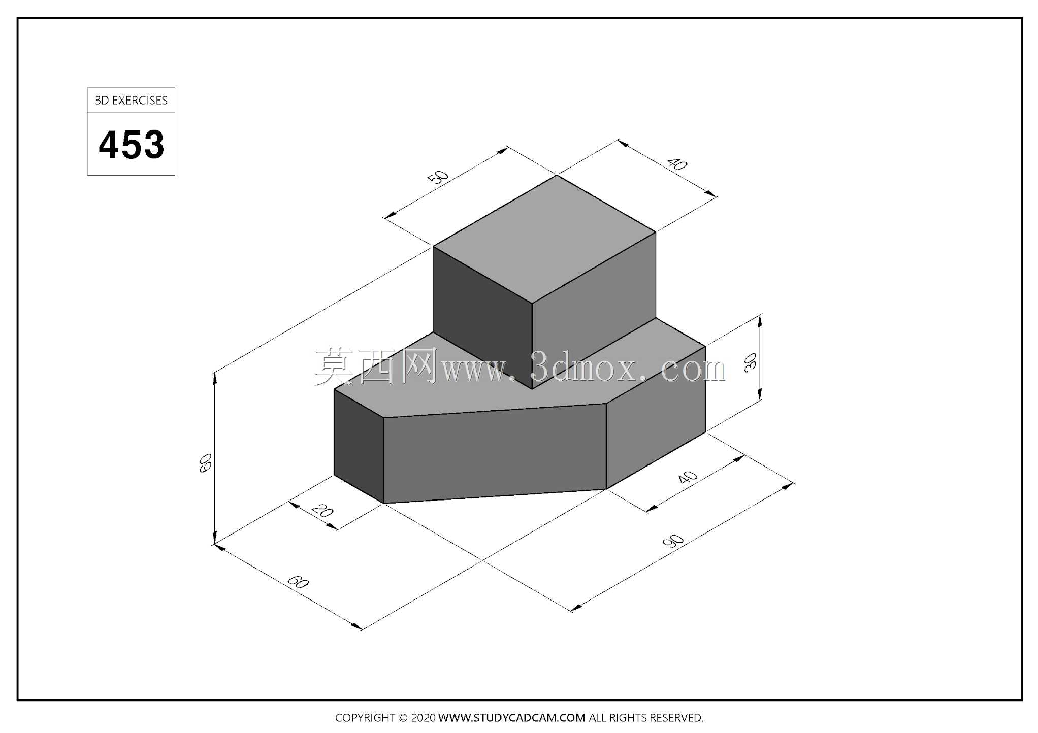 Studycadcam三维CAD练习453/Autodesk Inventor Pro