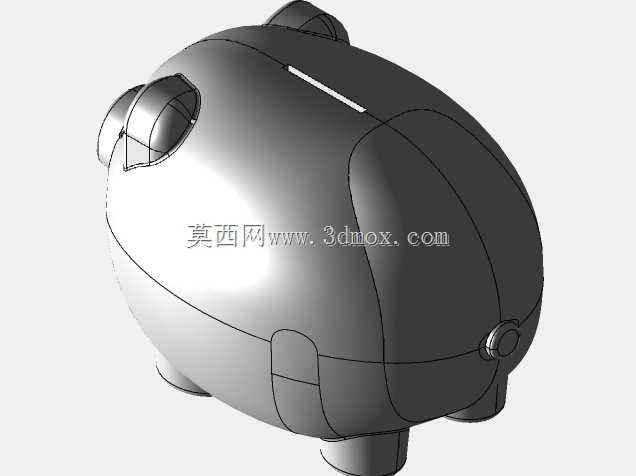吹塑模具的存钱罐模型