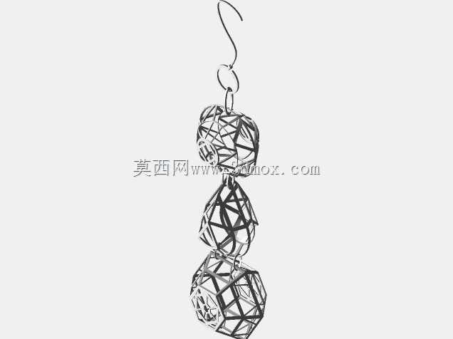 宝石切割线耳环