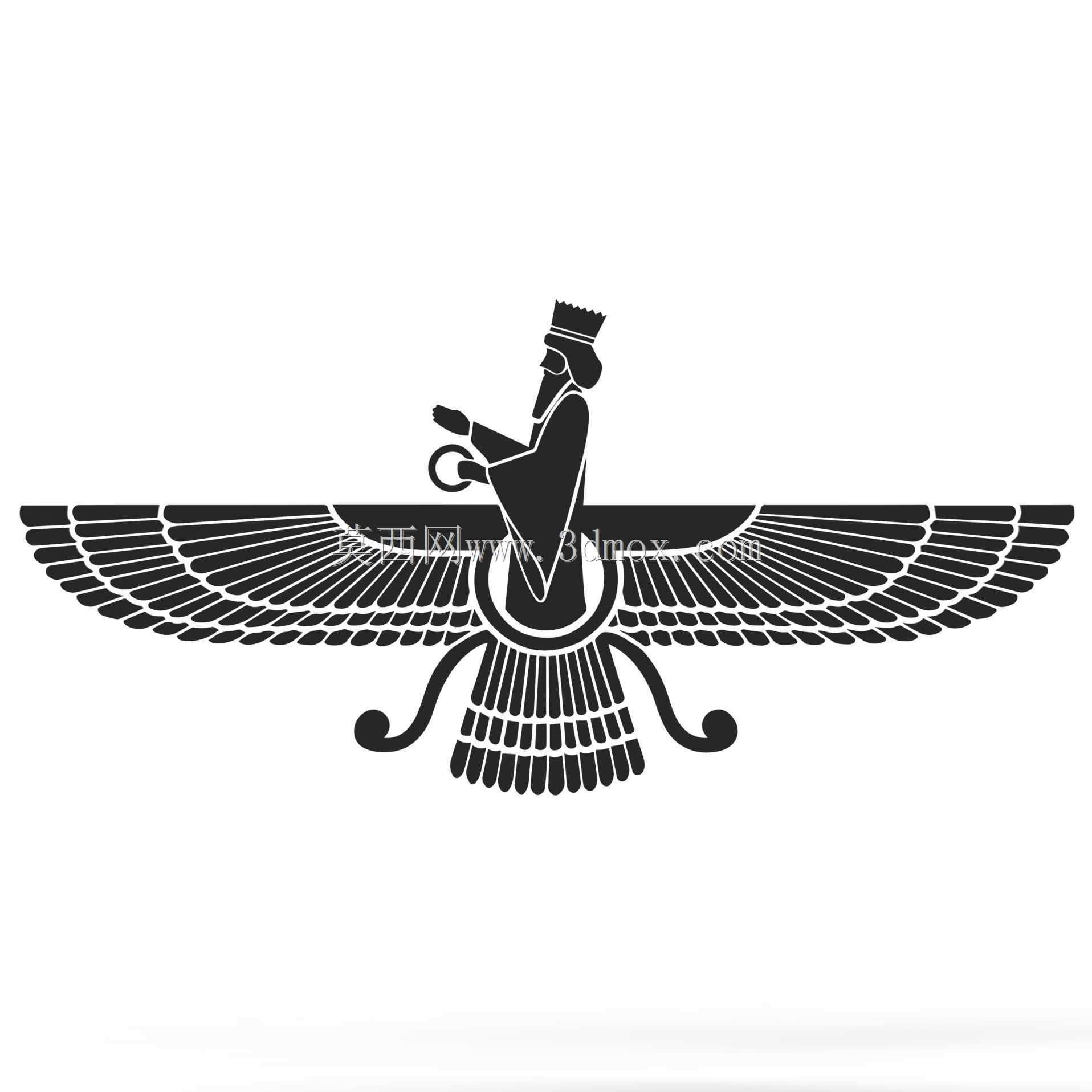 Faravahar 雕像 - 3D 模型