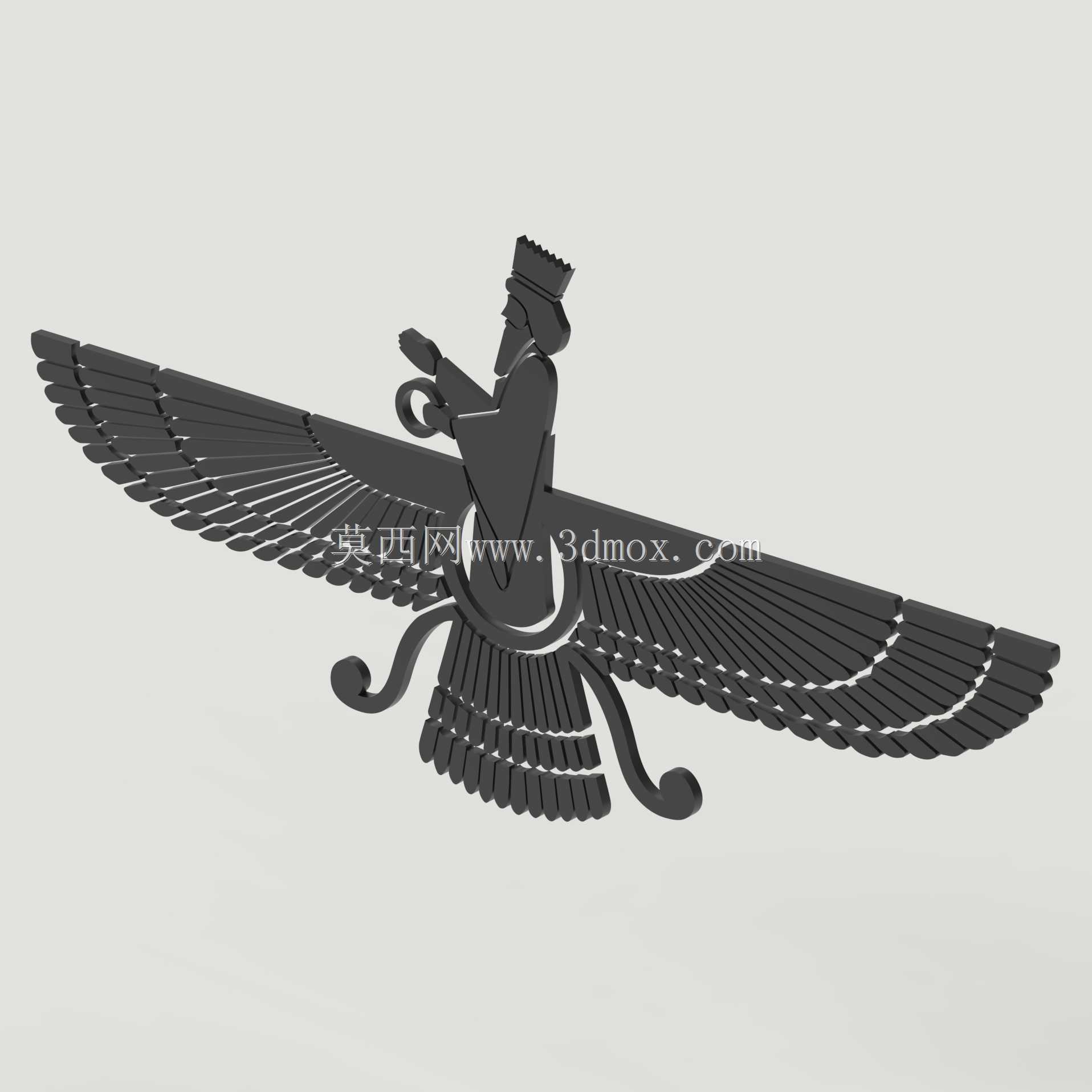 Faravahar 雕像 - 3D 模型
