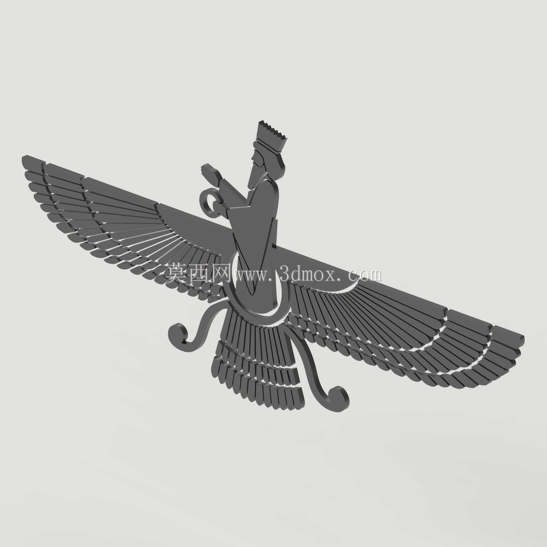 Faravahar 雕像 - 3D 模型