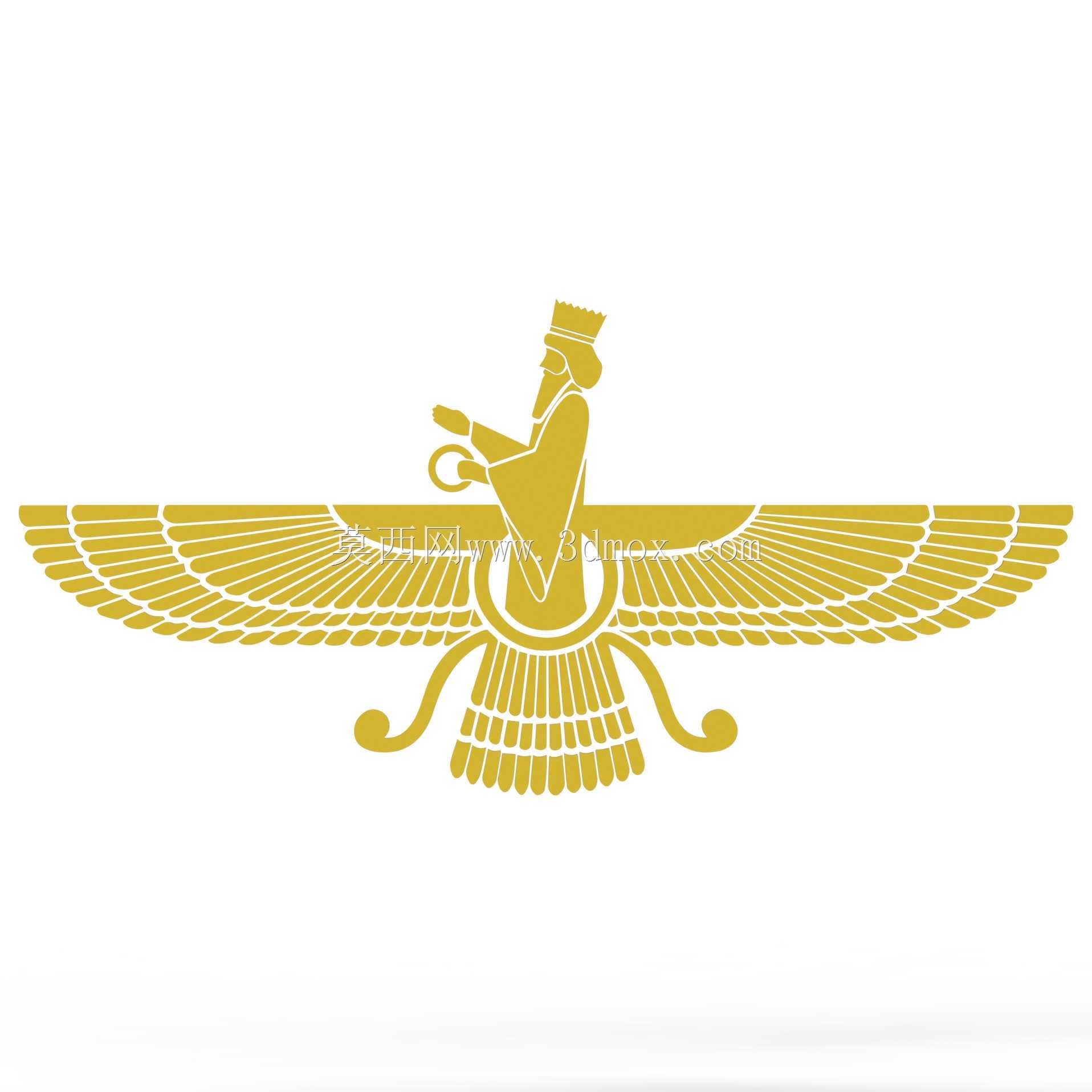 Faravahar 雕像 - 3D 模型
