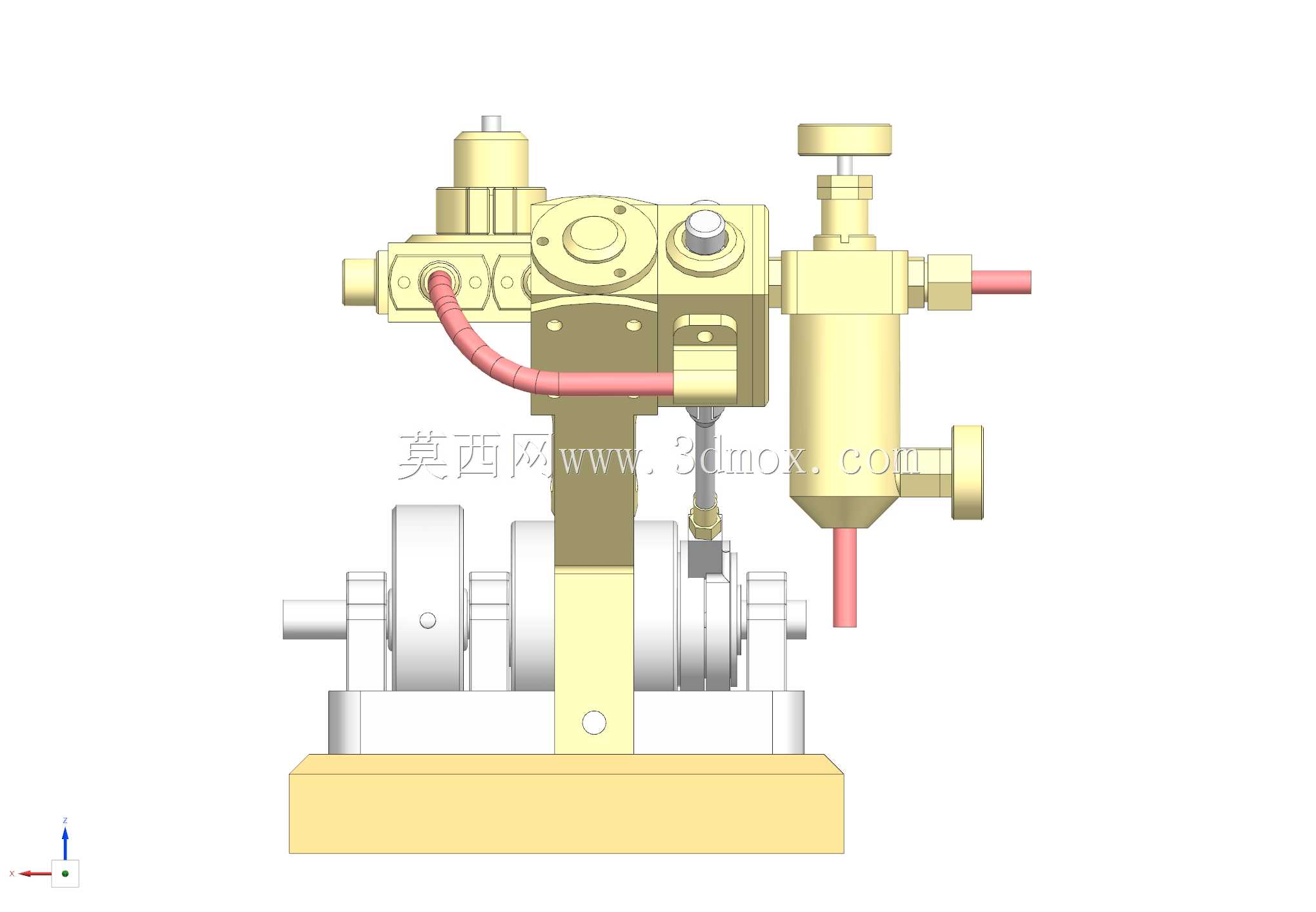 V型双作用蒸汽机