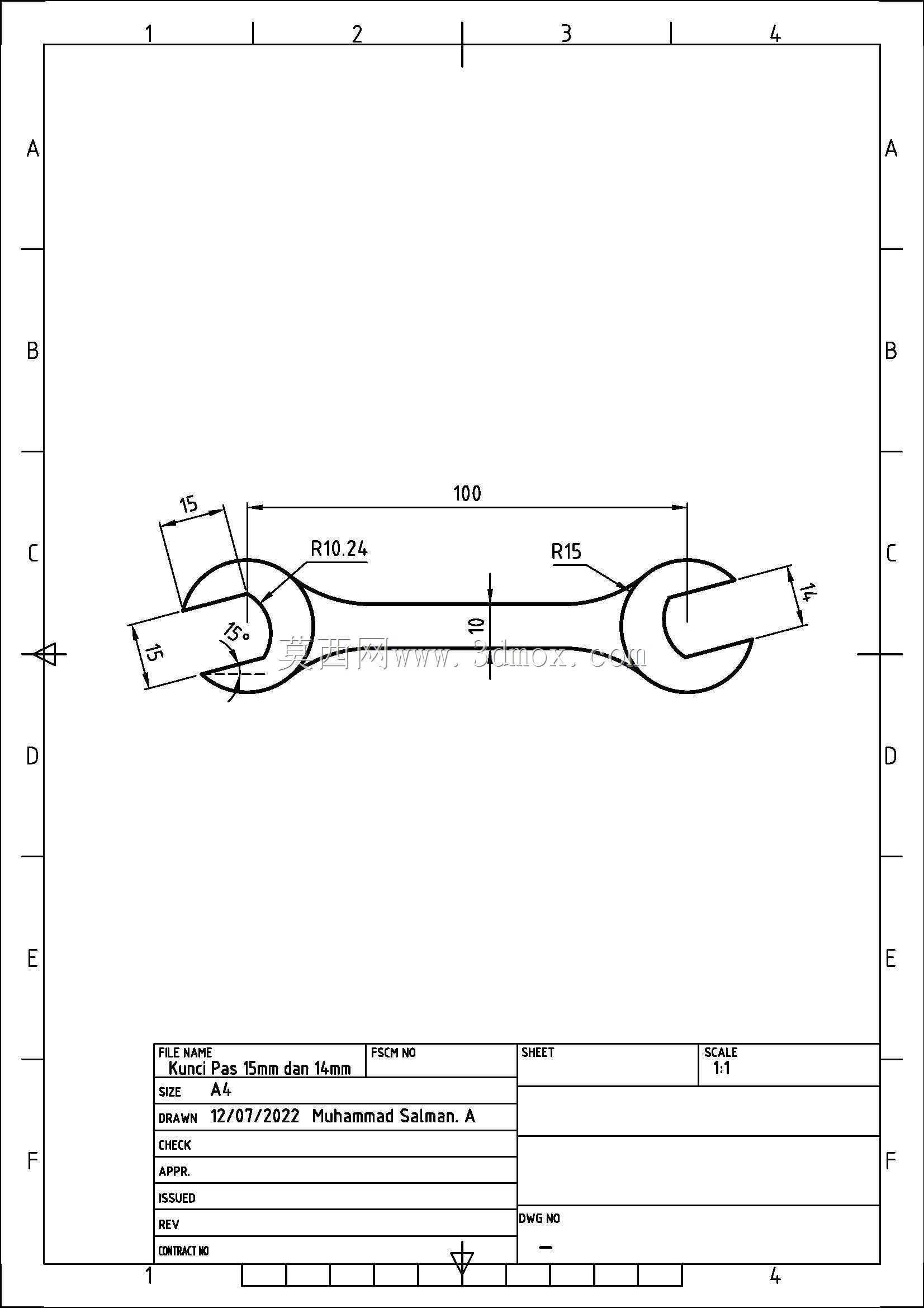 ���ֳߴ� 15mm �� 14mm