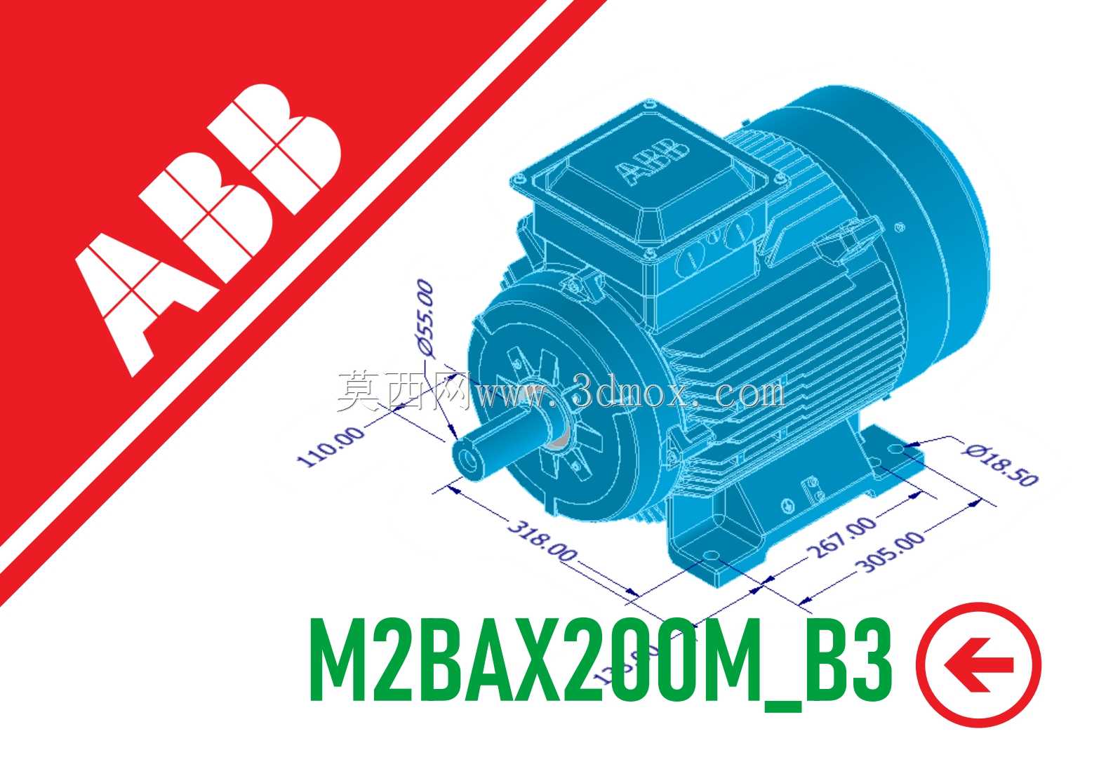 电机 - ABB M2BAX200M_B3