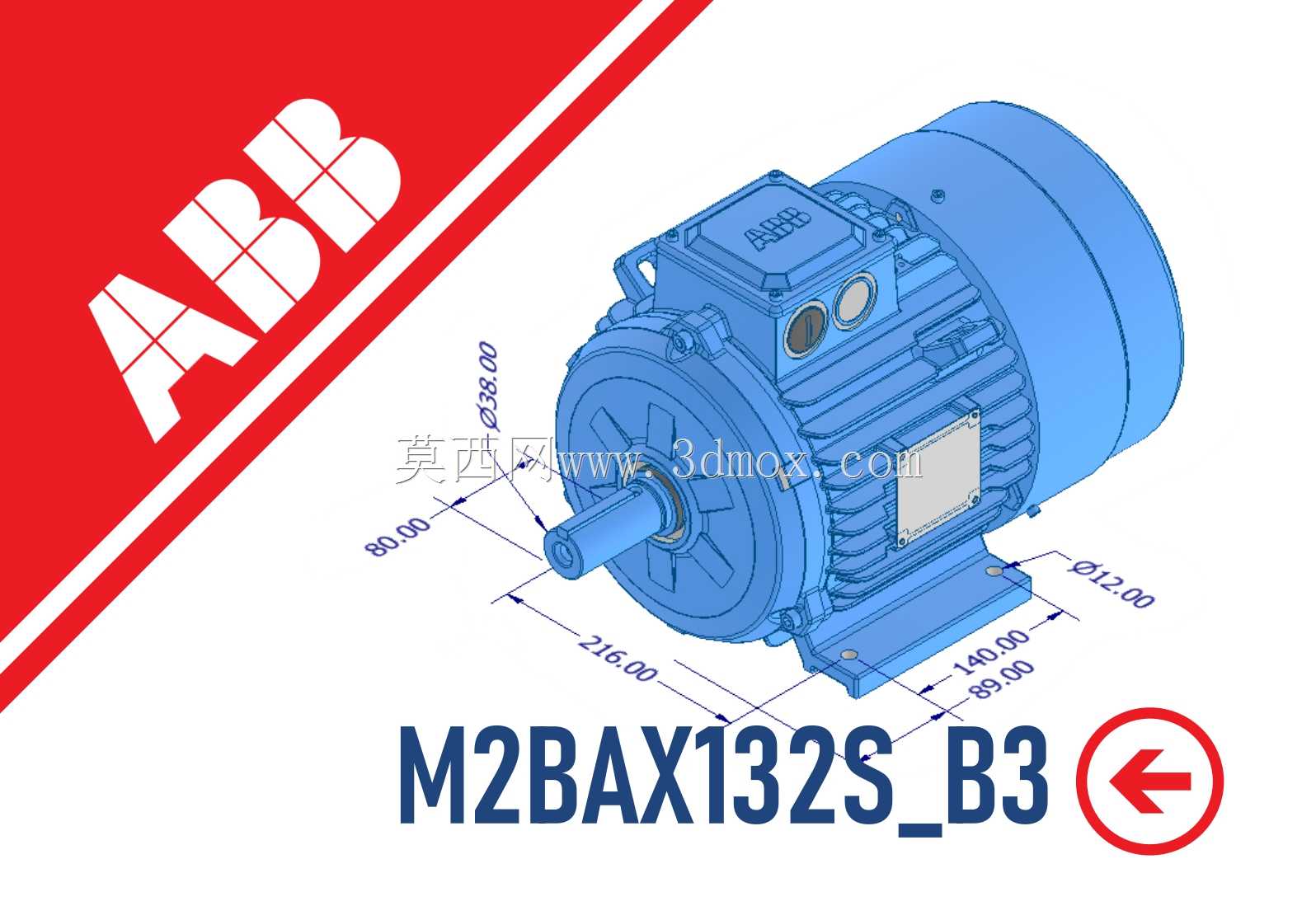 电机 - ABB M2BAX132S_B3