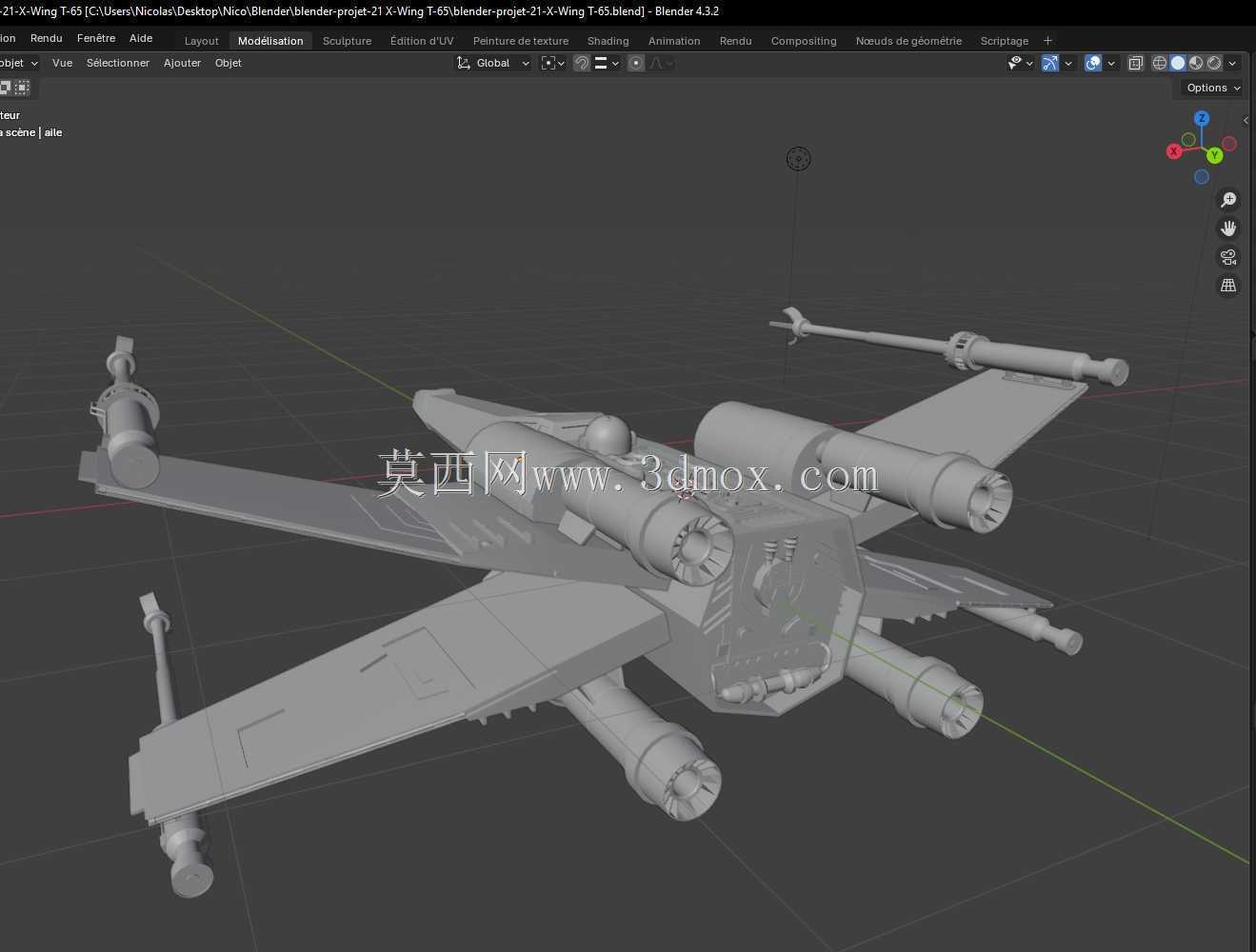 Blender ��Ŀ 21 X-Wing T-65