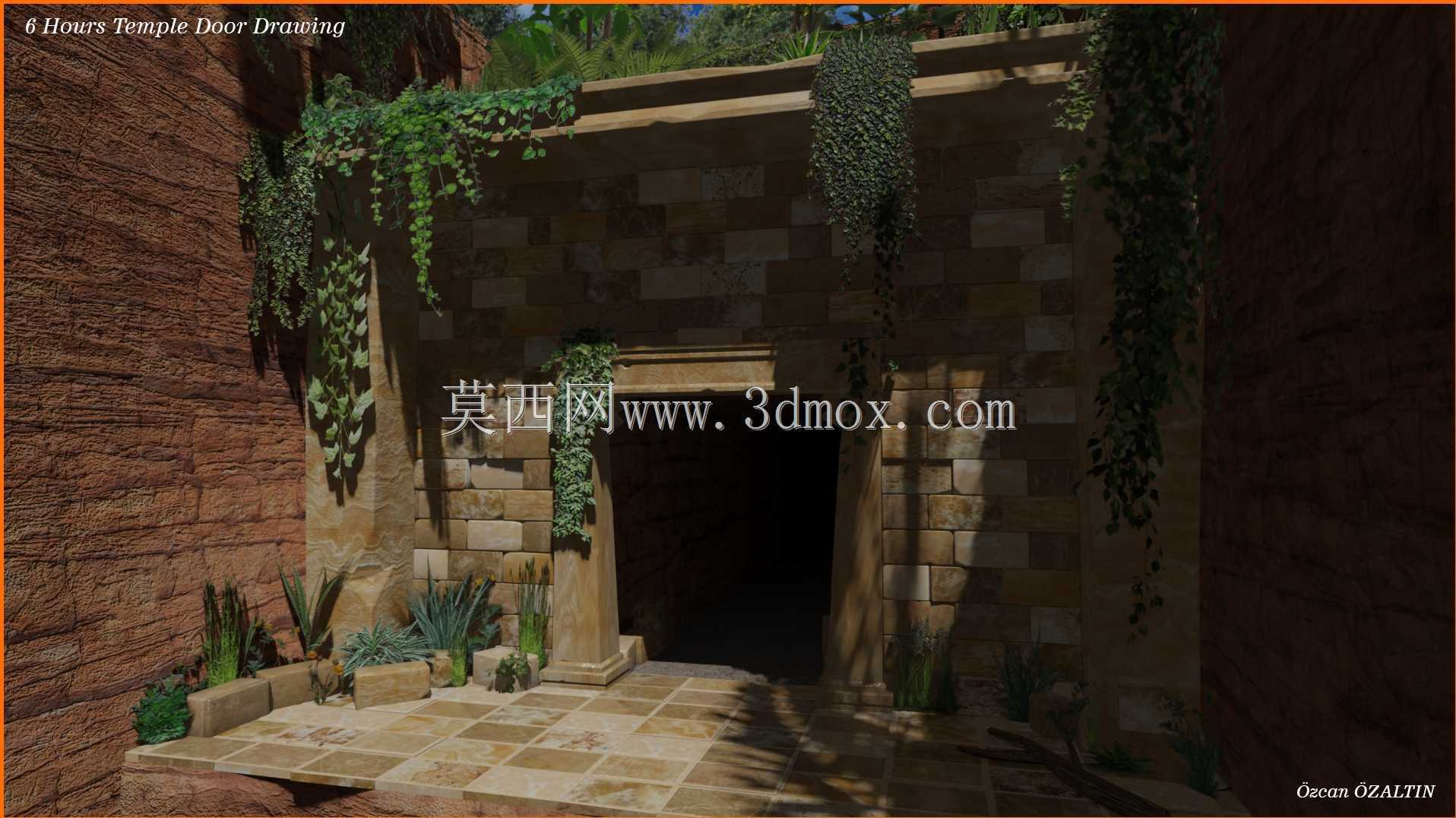 寺庙门 - (12 分钟内 6 小时), 6 Saatlik Modelleme ve Animasyon 12 Dakikada